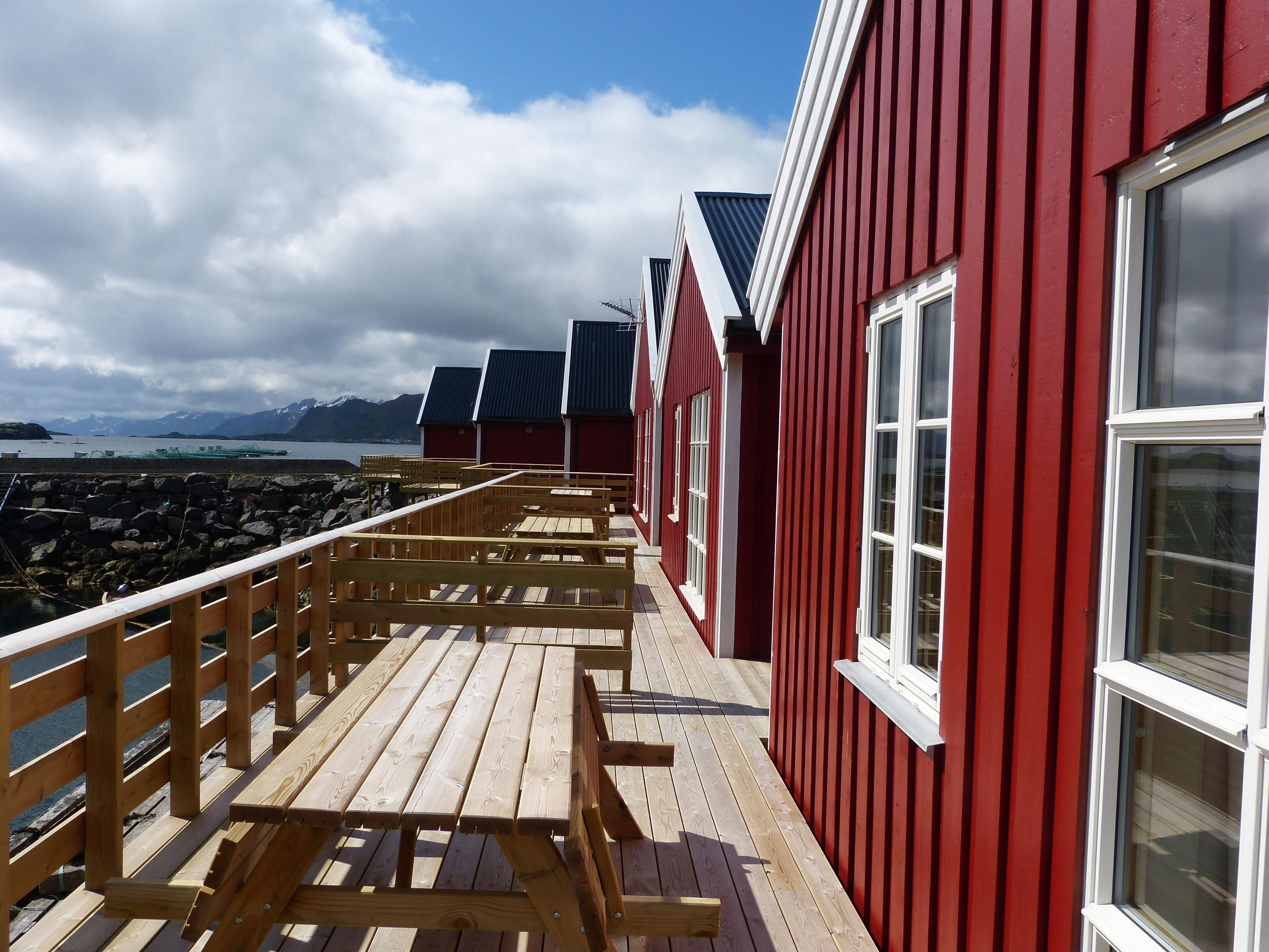 Utsikt fra rorbuen mot Indre Mortsund havn