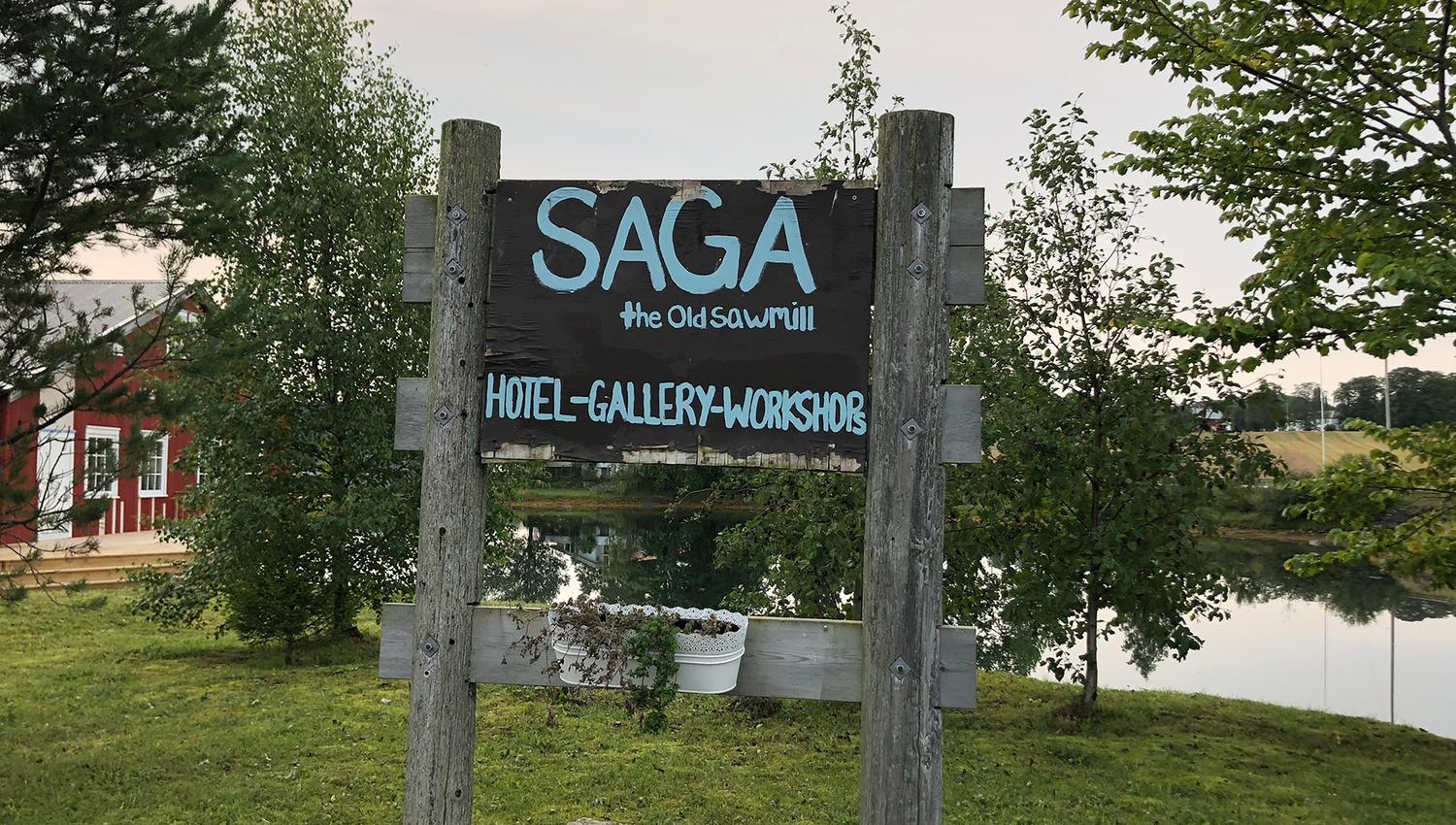 Saga signage