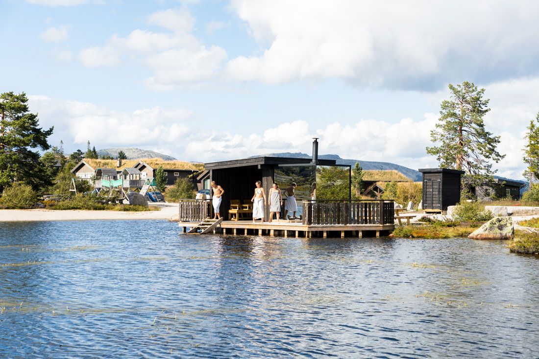 folk på Panorama badstu