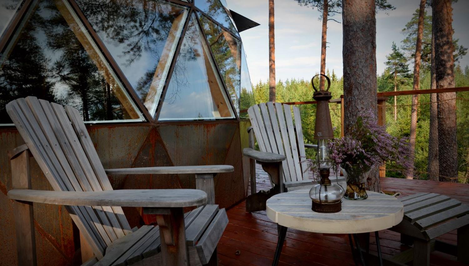 chairs on the balcony
