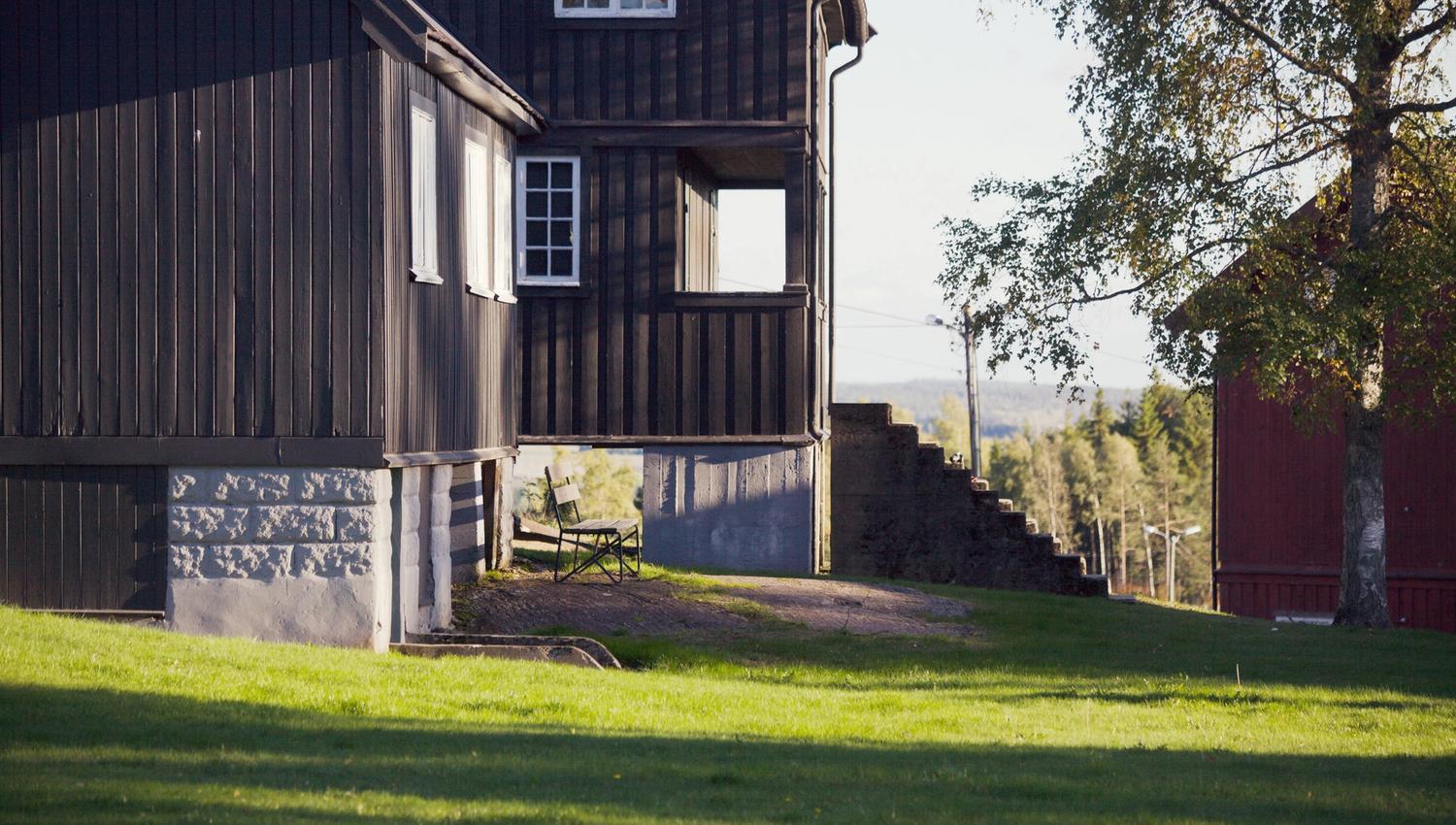 en av bygningene på fortet
