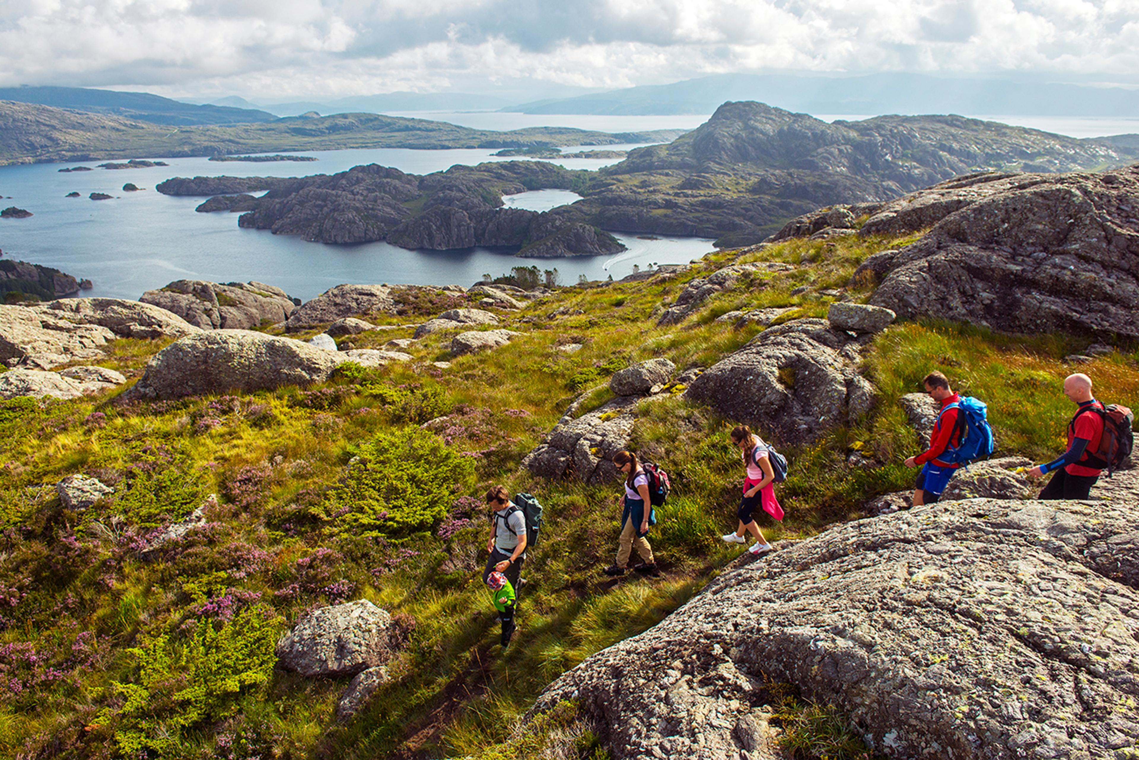 På tur i vakkert landskap