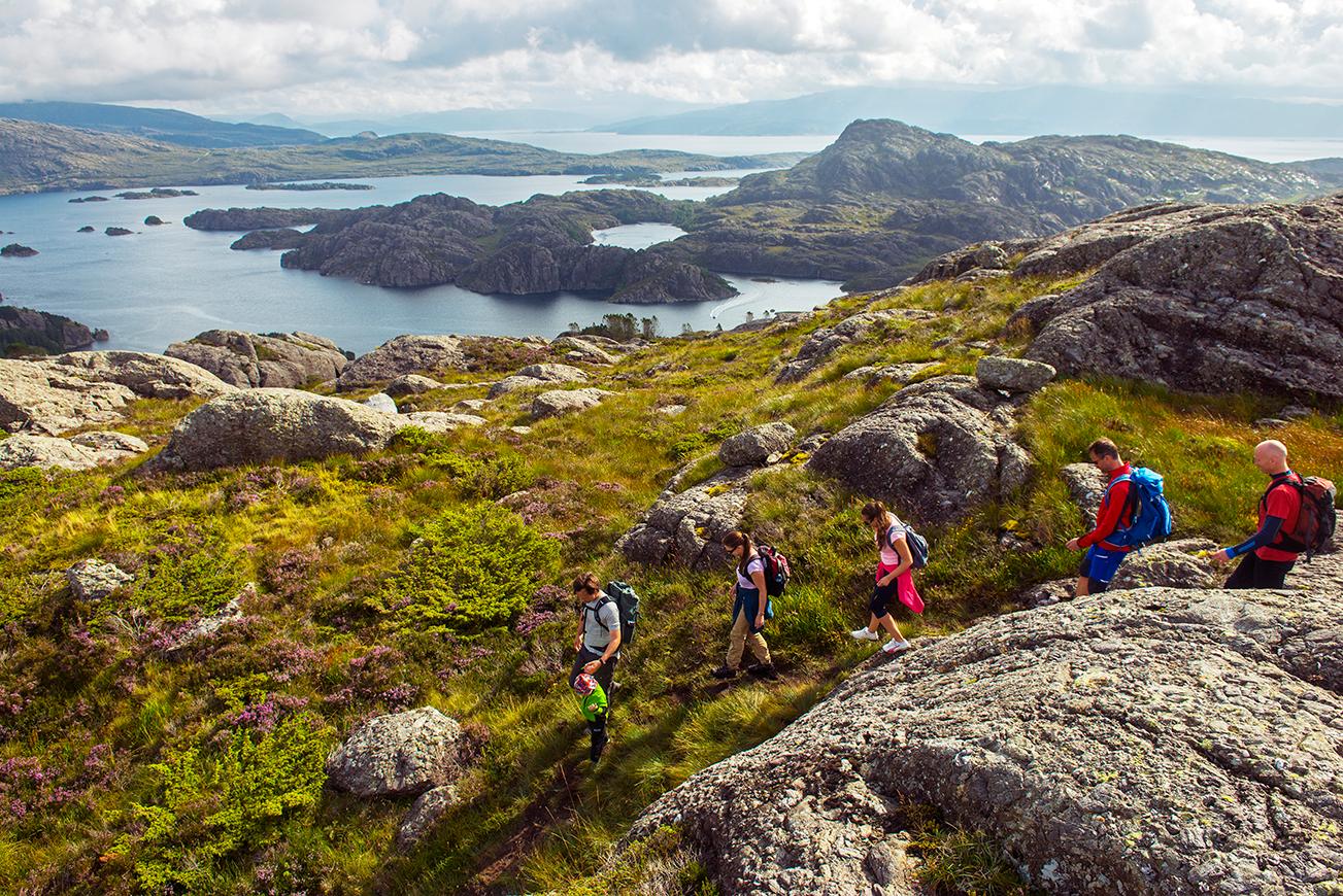 På tur i vakkert landskap