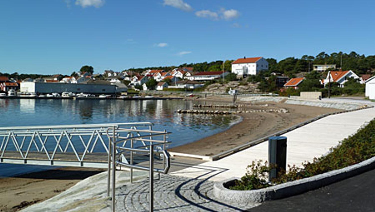Kroksand badestrand på Hvaler, også kalt "bystranda"