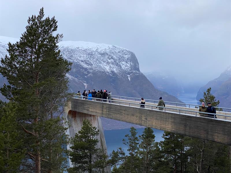 Stegastein viewpoint in winter