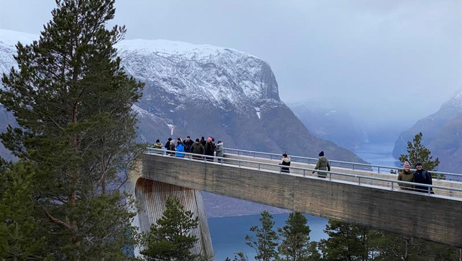 Stegastein viewpoint in winter