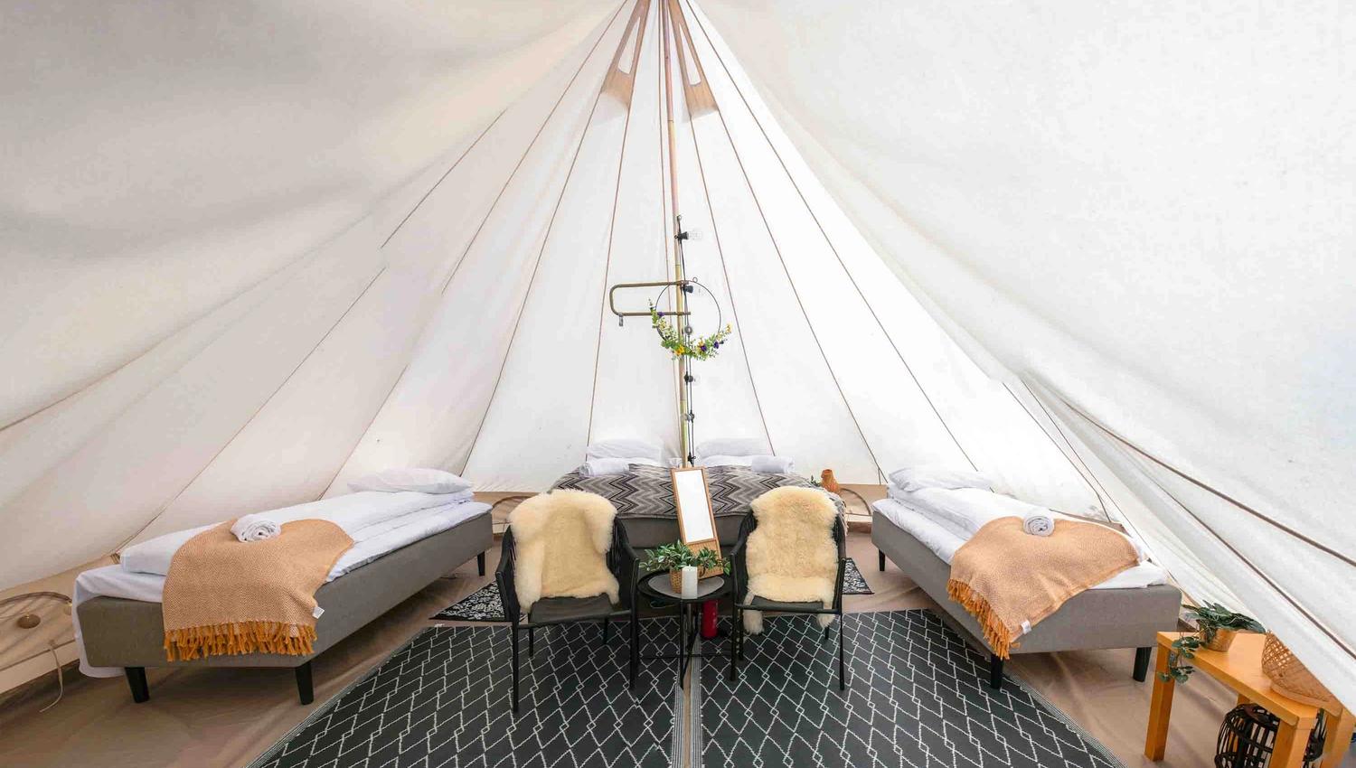 Glamping på Thorbjørnrud Hotell - Behagelige senger