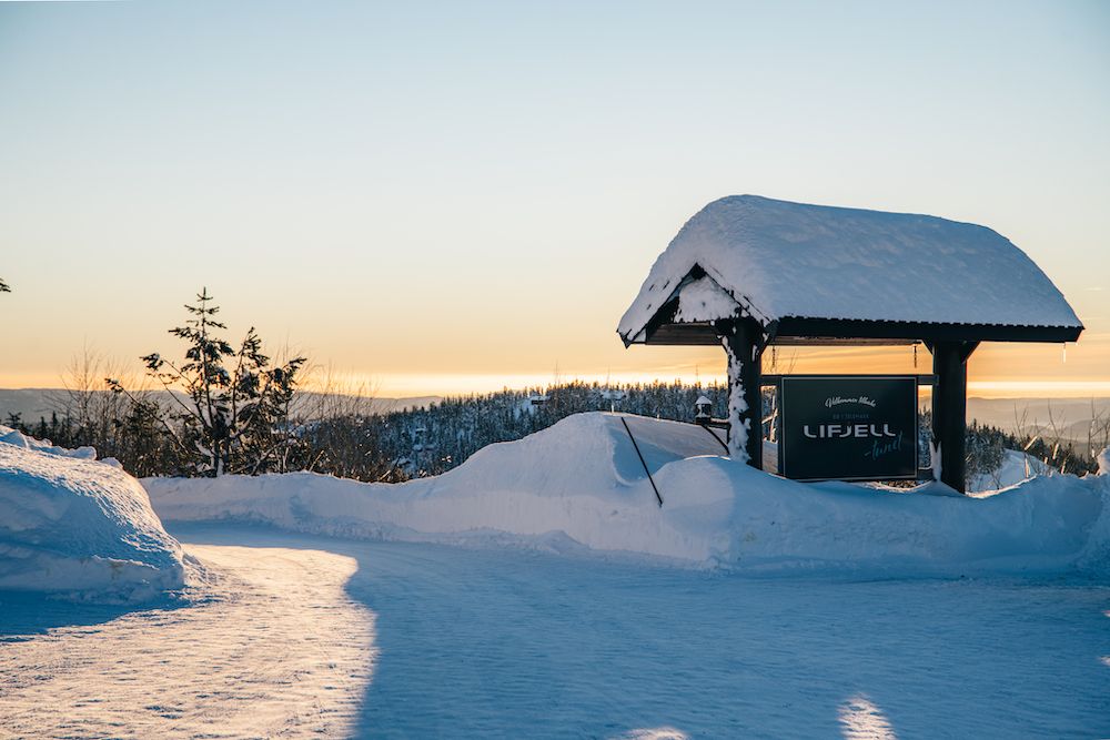 skilt fra Lifjell i Bø