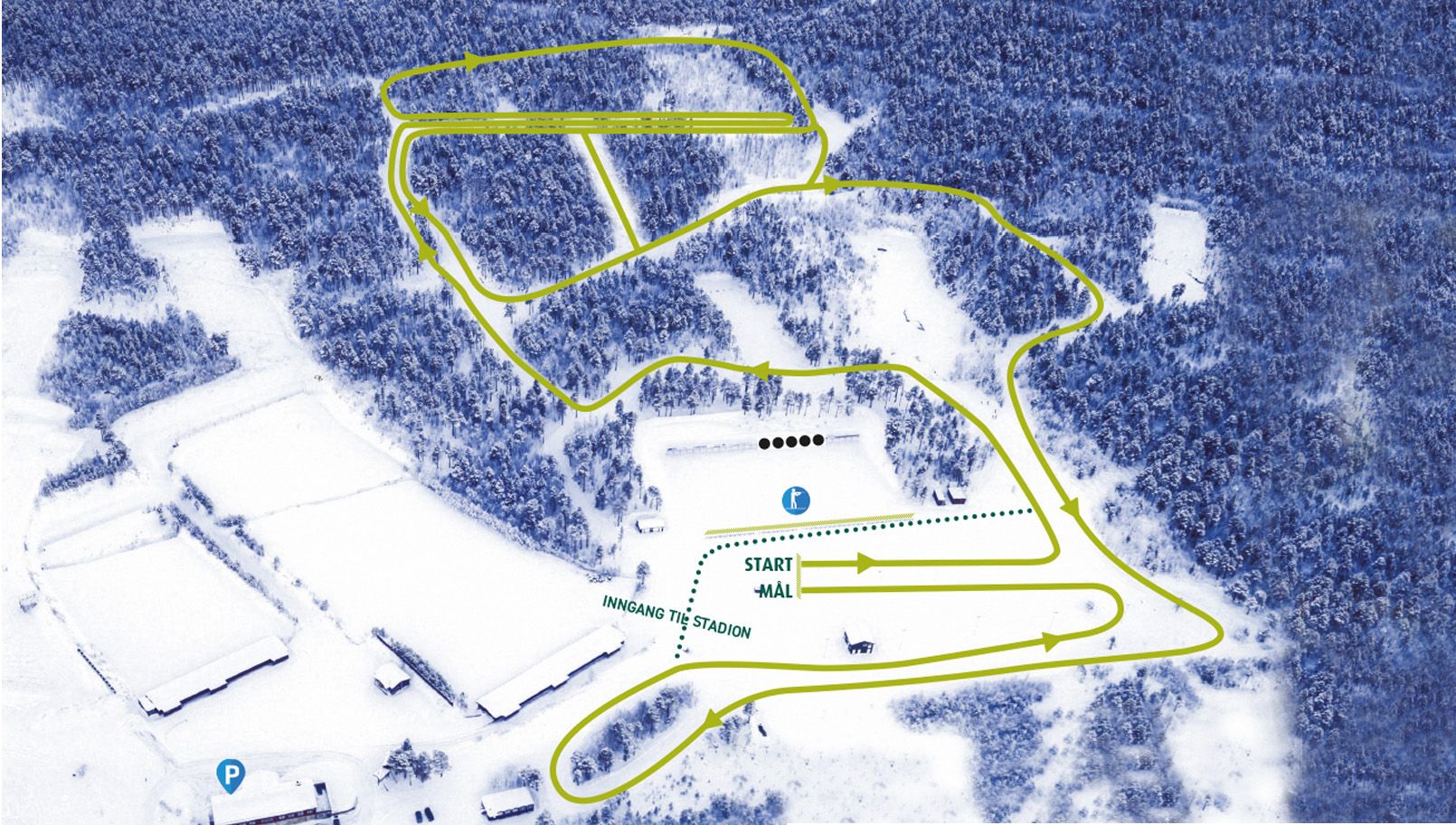 Langrennskart over Oppdal Skistadion