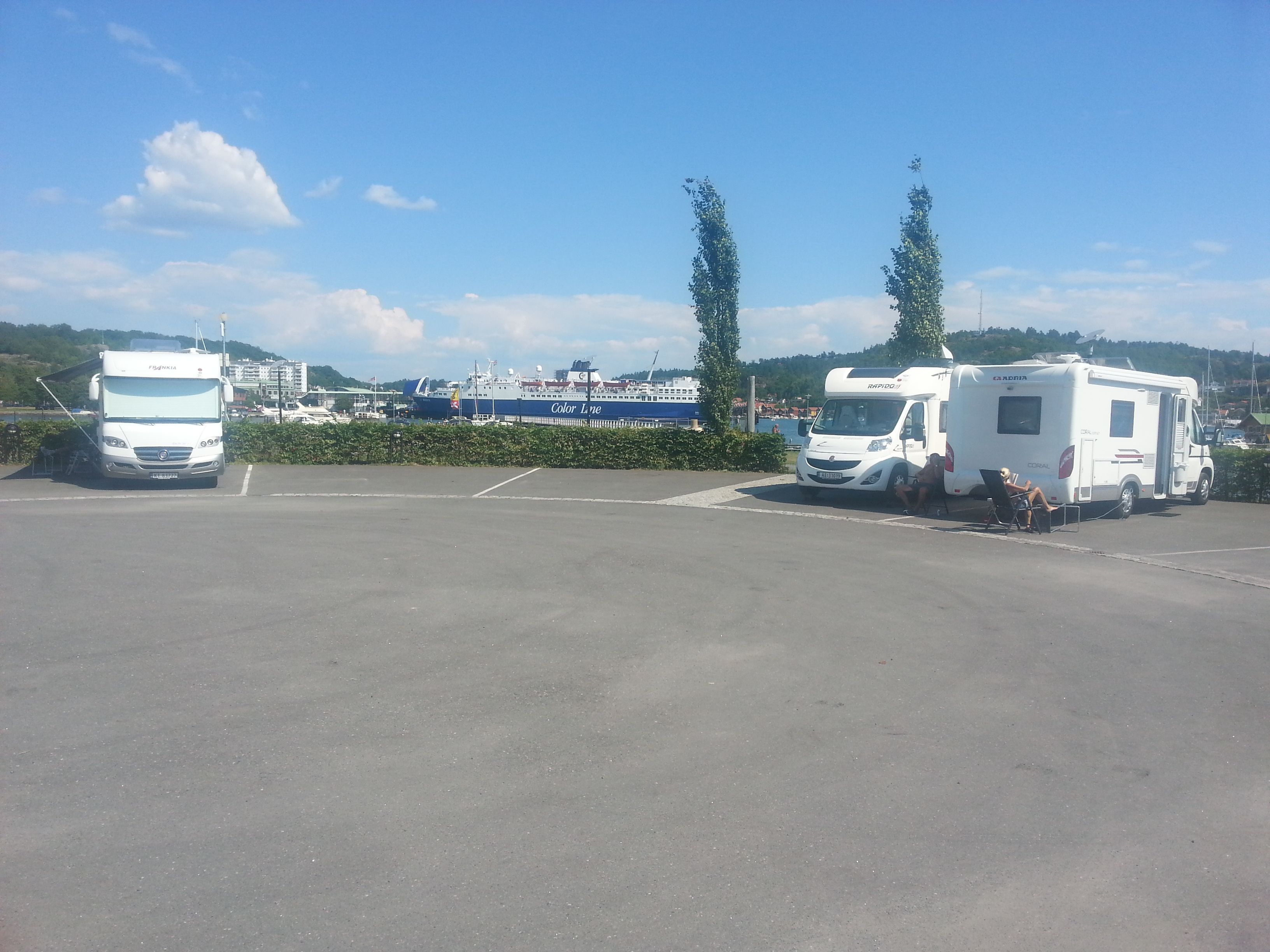 Motorhomes parked at Sandefjord Motorhome Park