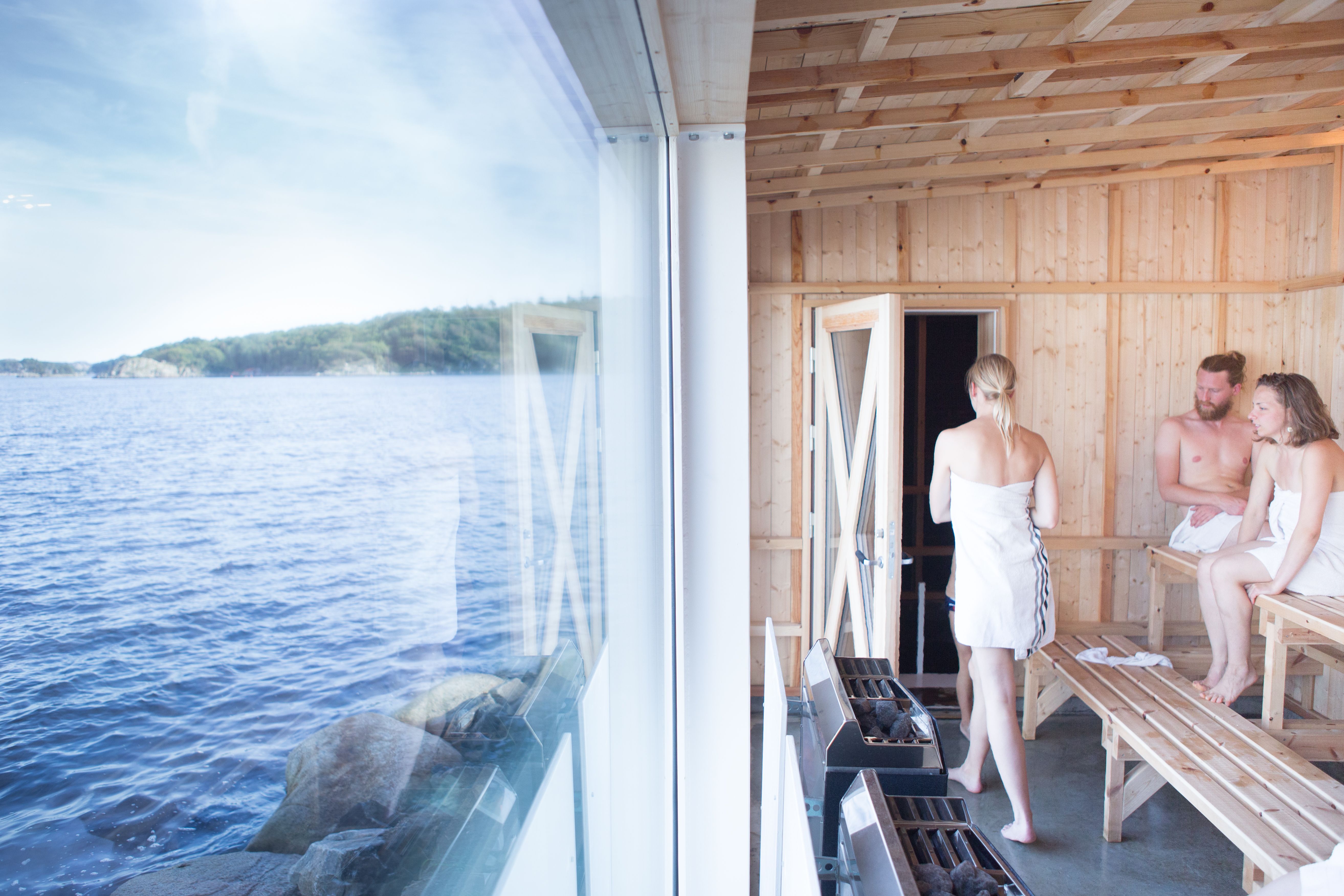 Farsund Sauna fra innsiden.