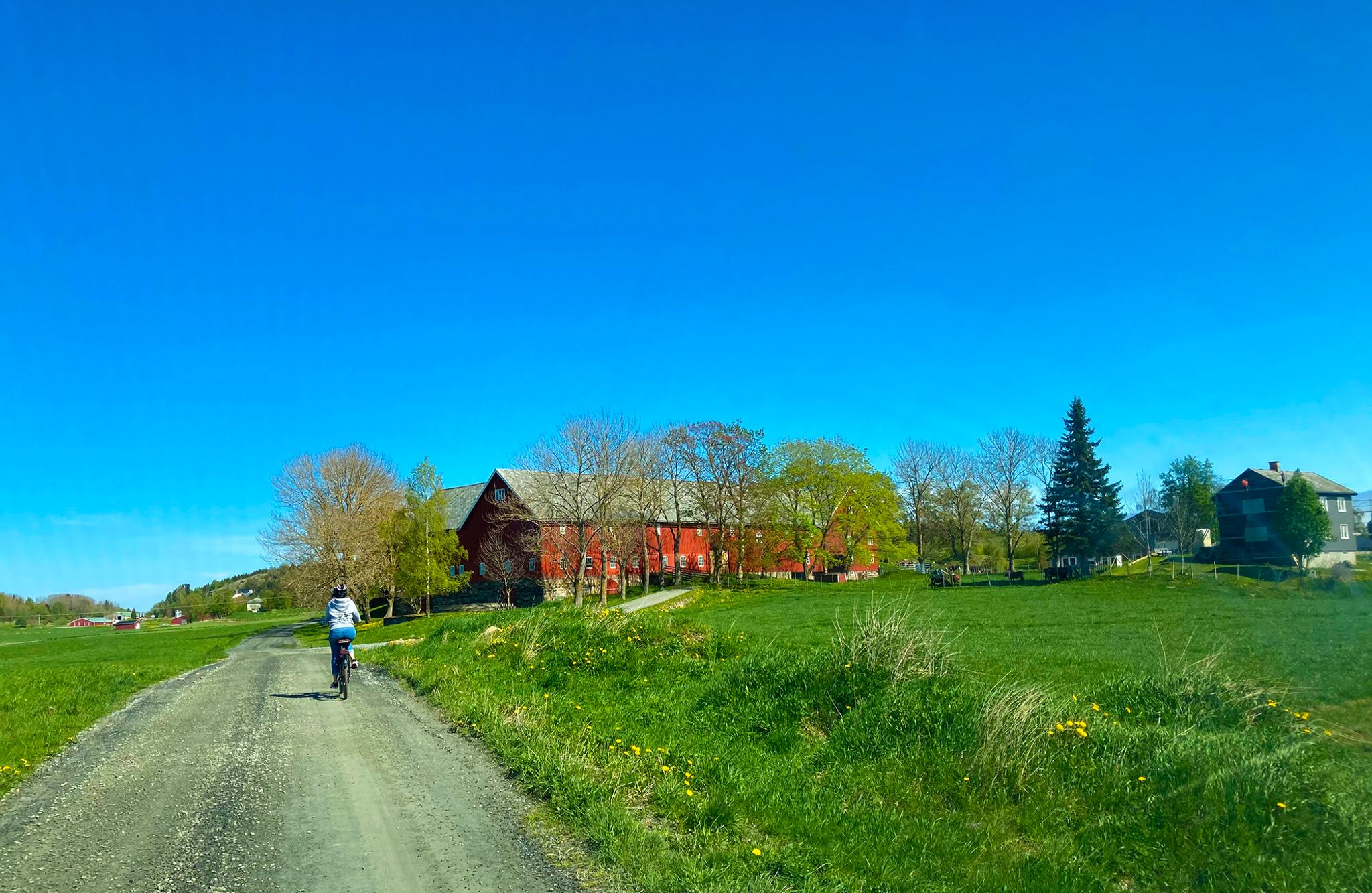 Noe av veien går på "grusvei"