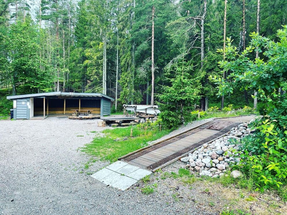 turløype "Trollets hjerte" i Skien fritidspark som er tilrettelagt rullestolbrukere