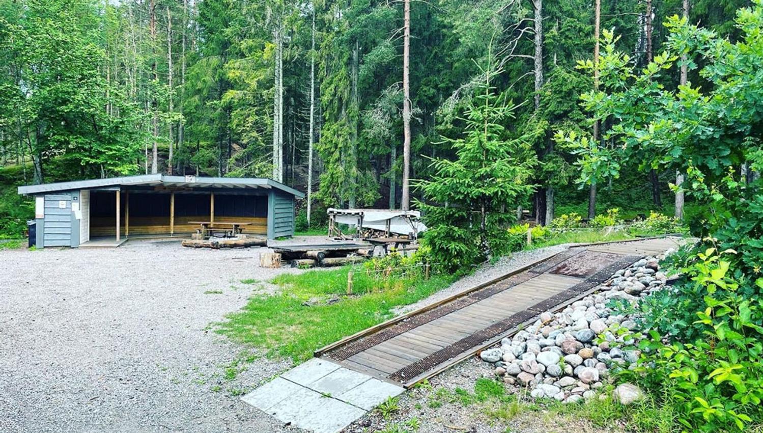 turløype "Trollets hjerte" i Skien fritidspark som er tilrettelagt rullestolbrukere