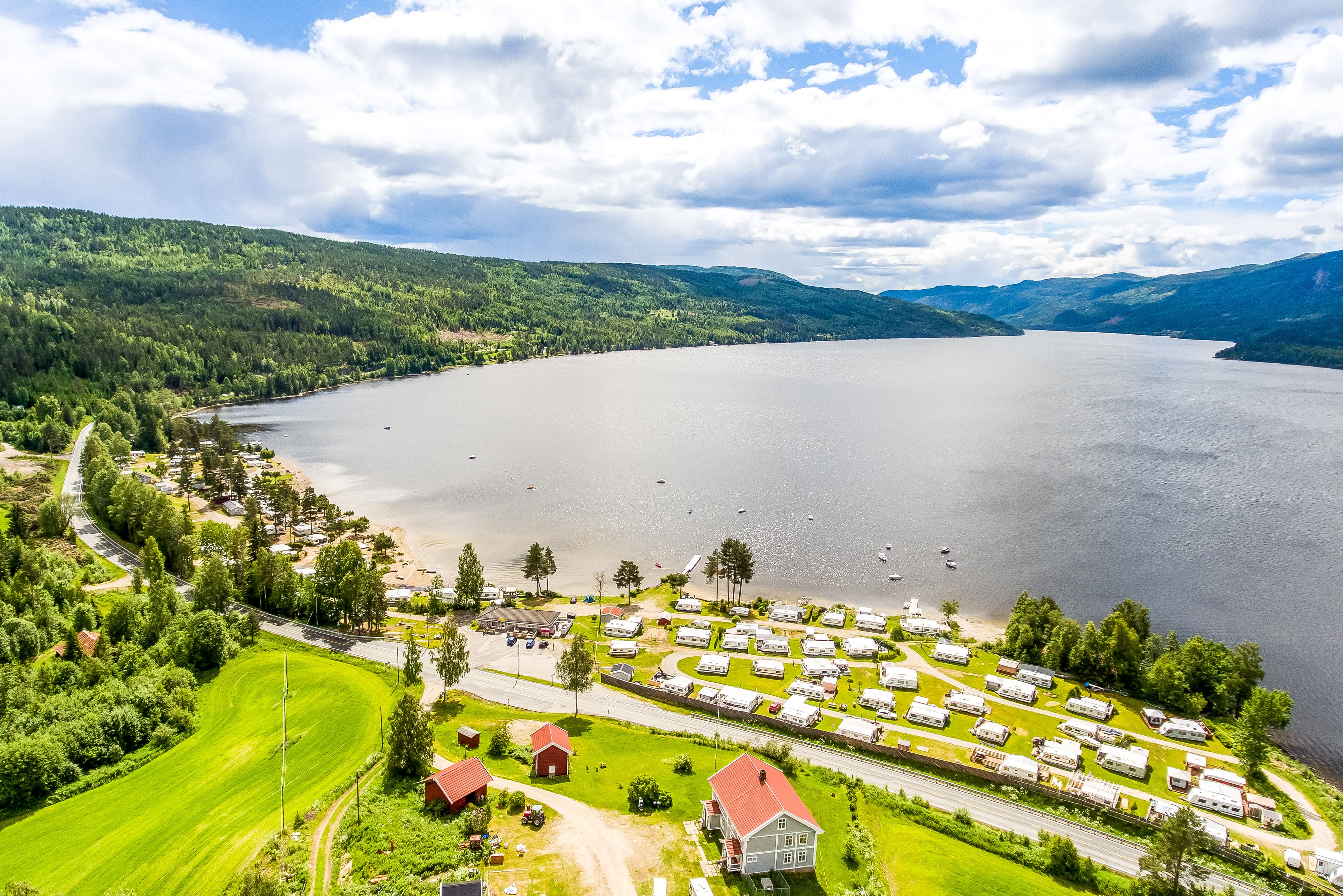 Buttingsrud camping, dronebilde