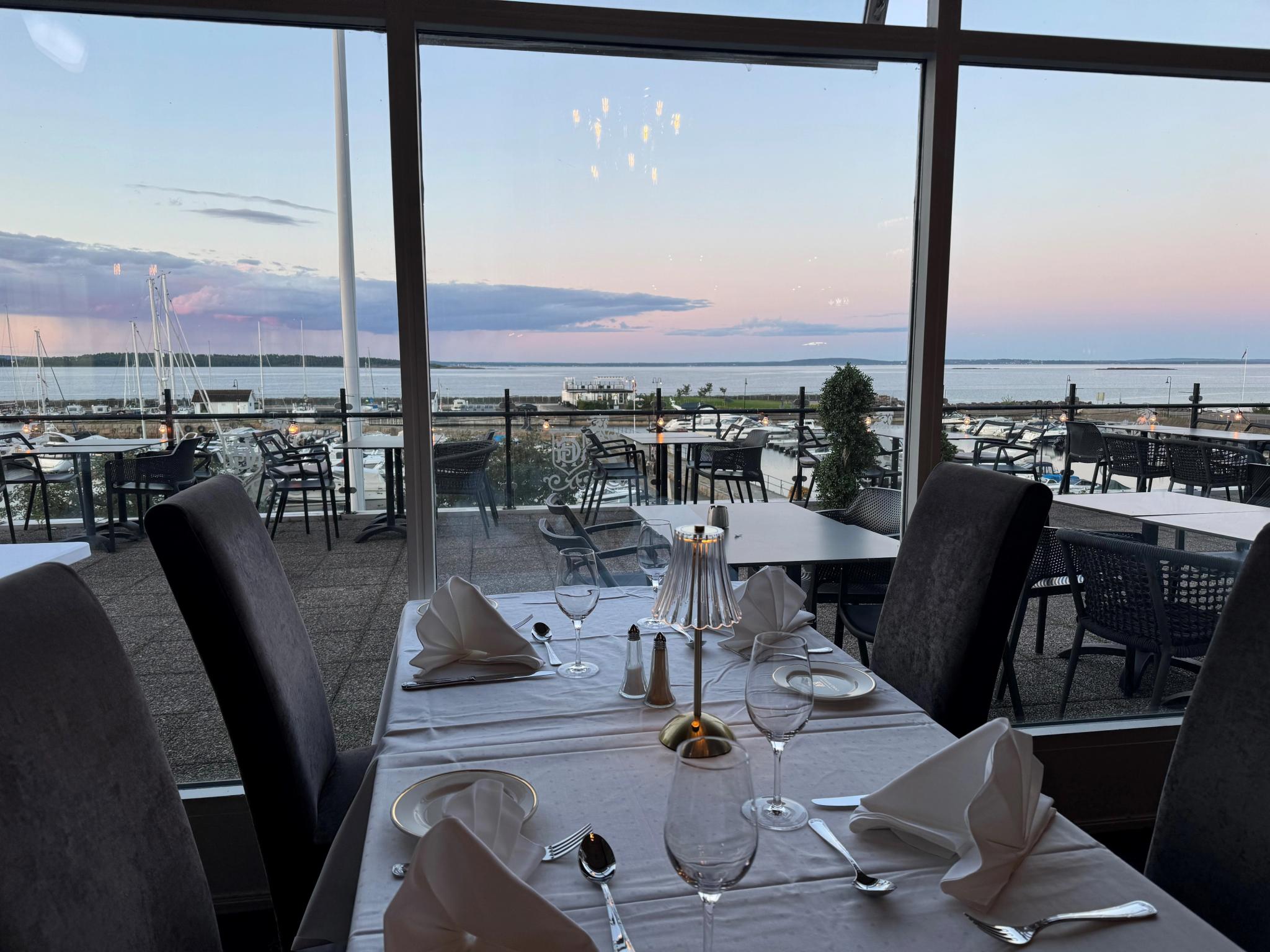 Utsikt fra restauranten på Grand Hotel Åsgårdstrand