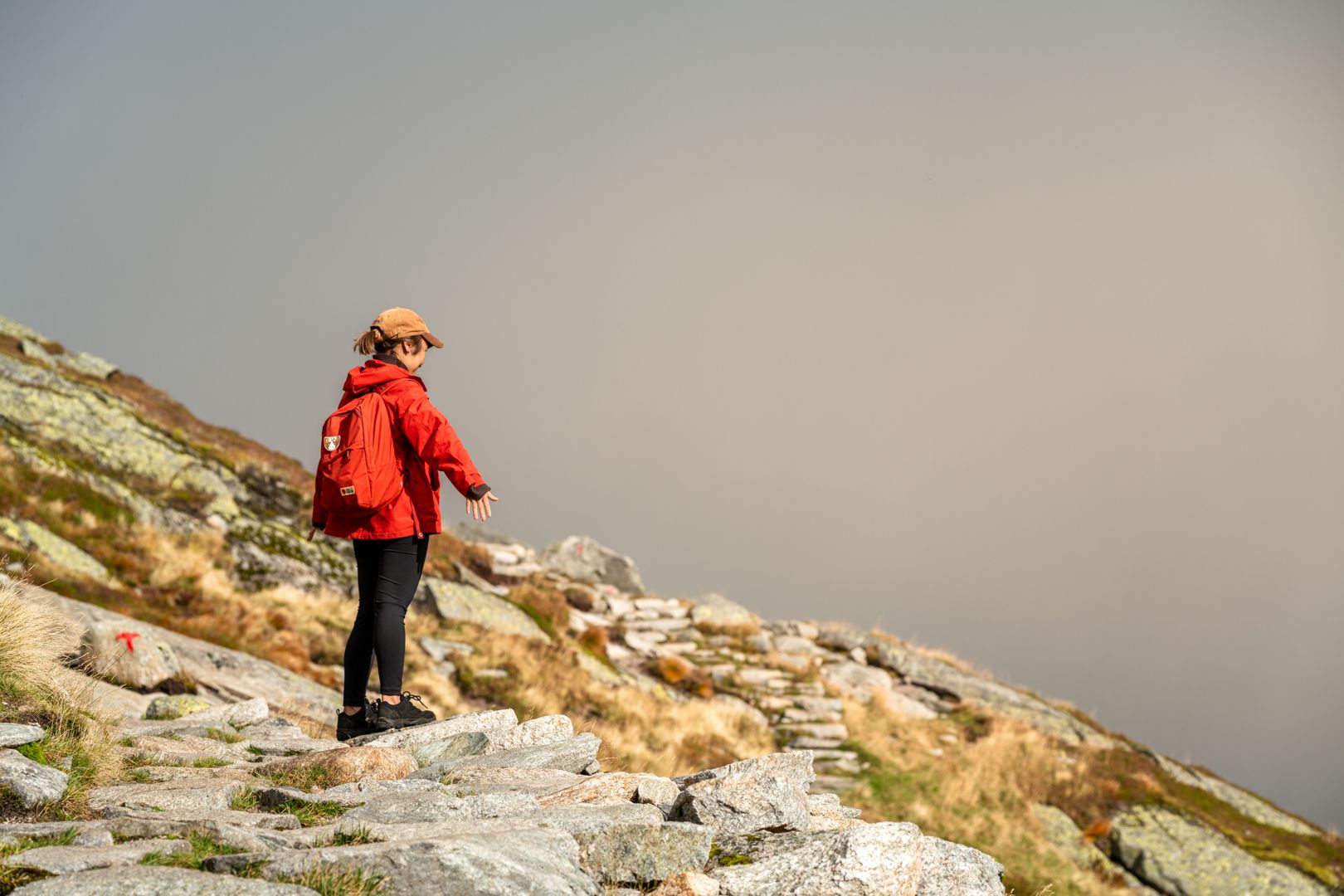 The route to Kjerag is marked with red T's. 