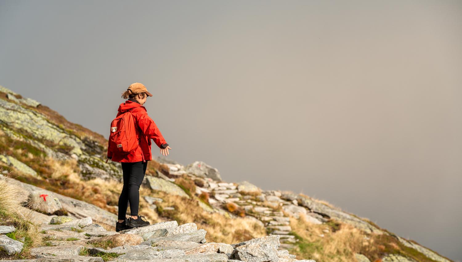 The route to Kjerag is marked with red T's.