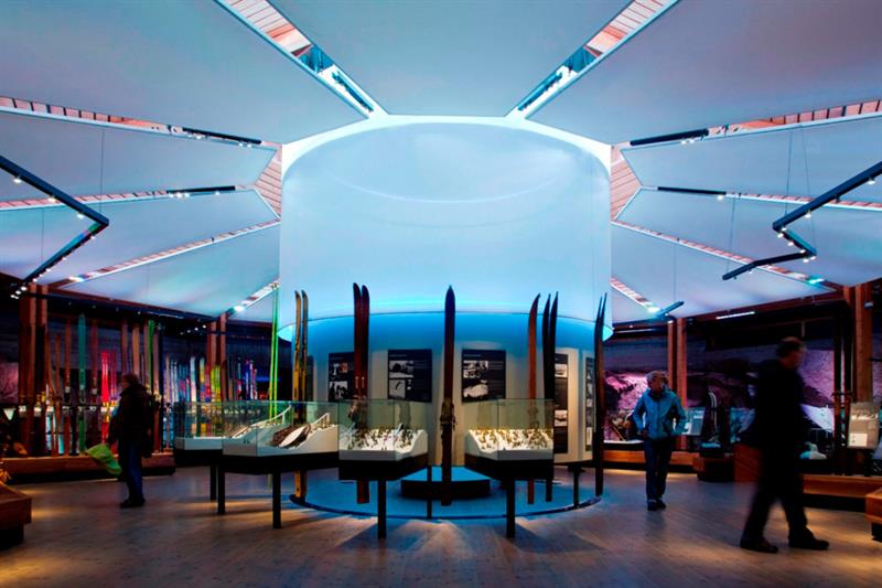 Interiør fra skimuseet.