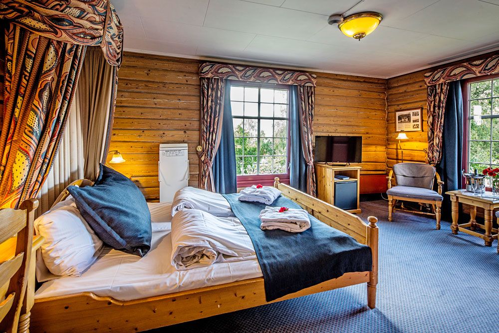 Historisk rom på Straand Hotel i Vrådal