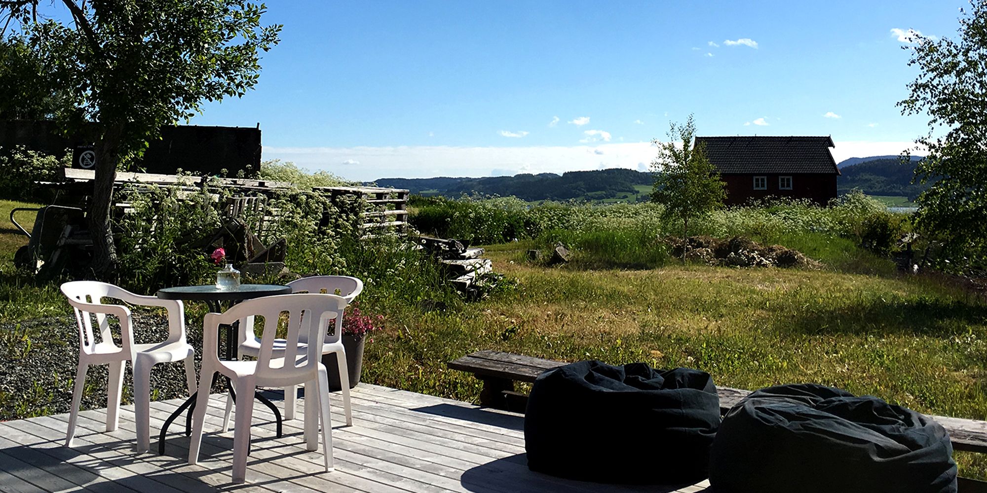Enjoy the beautiful surroundings from the terrace at Saga