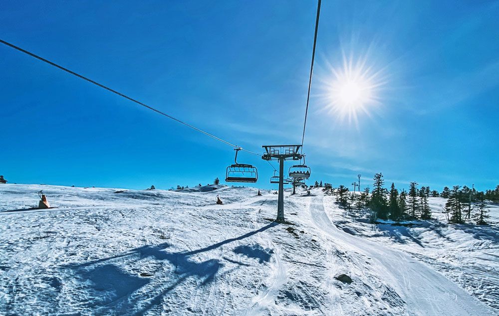 nedoverbakke på Gautefall skisenter