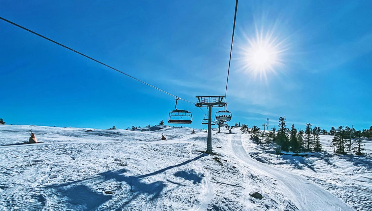 nedoverbakke på Gautefall skisenter