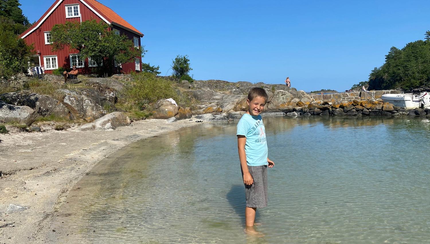 Sandvika badestrand på Sandøya, Tvedestrand