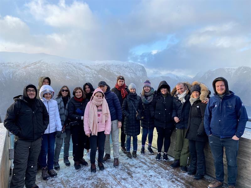 Stegastein viewpoint in winter 