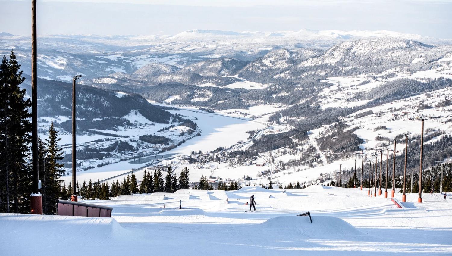 Hafjellparken with rails and jumps