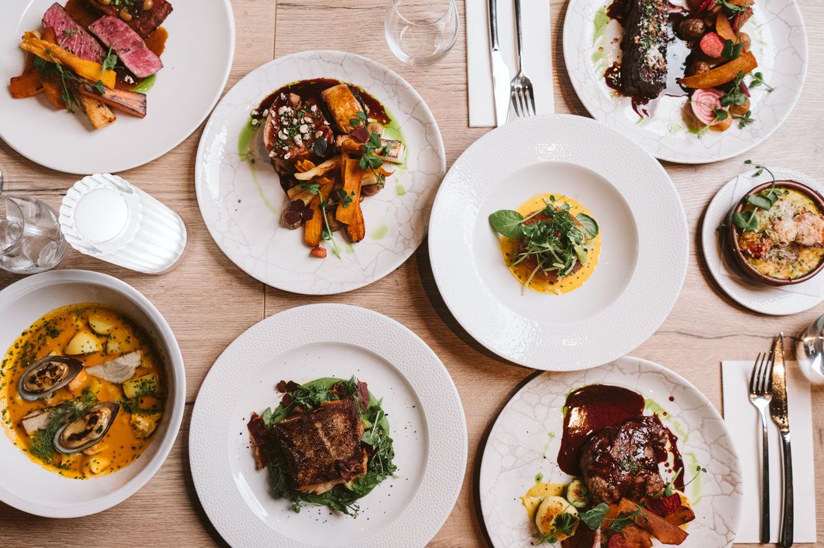 various dishes at Merci