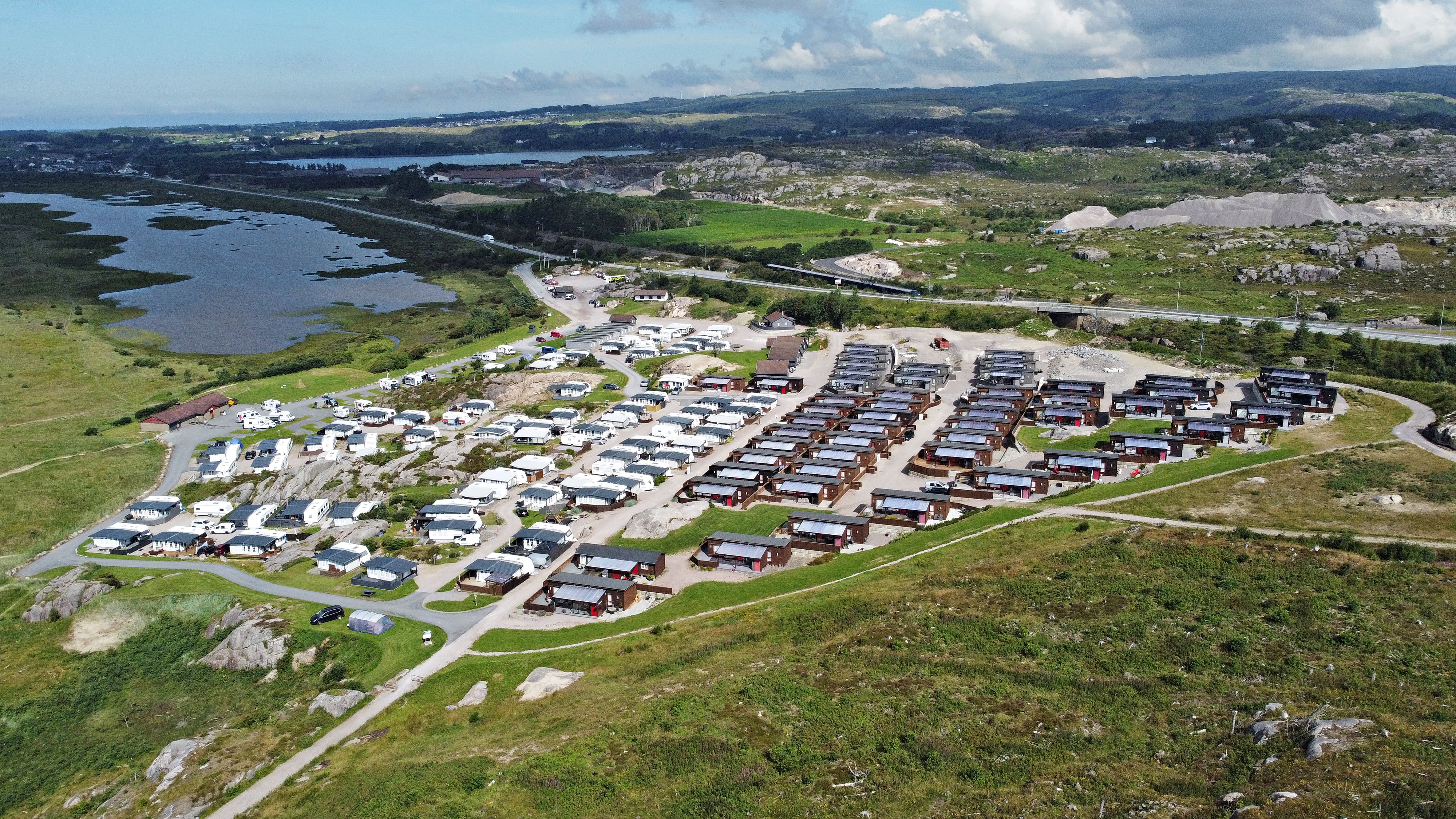 Ogna Camping seen from above