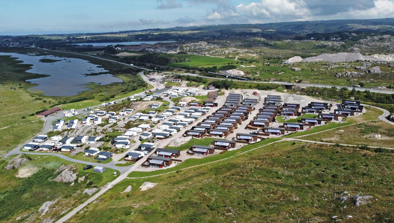 Ogna Camping seen from above