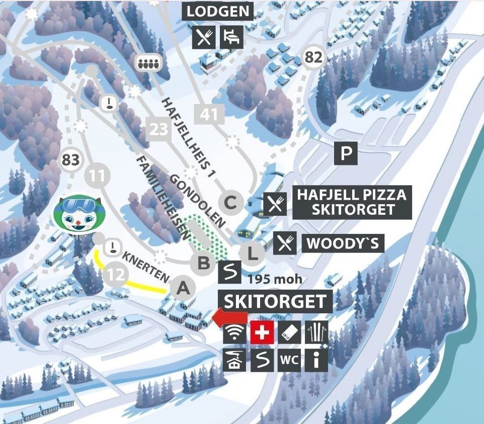 Hafjell Ski Map