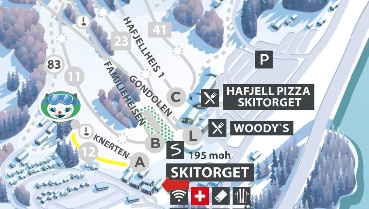 Hafjell Ski Map