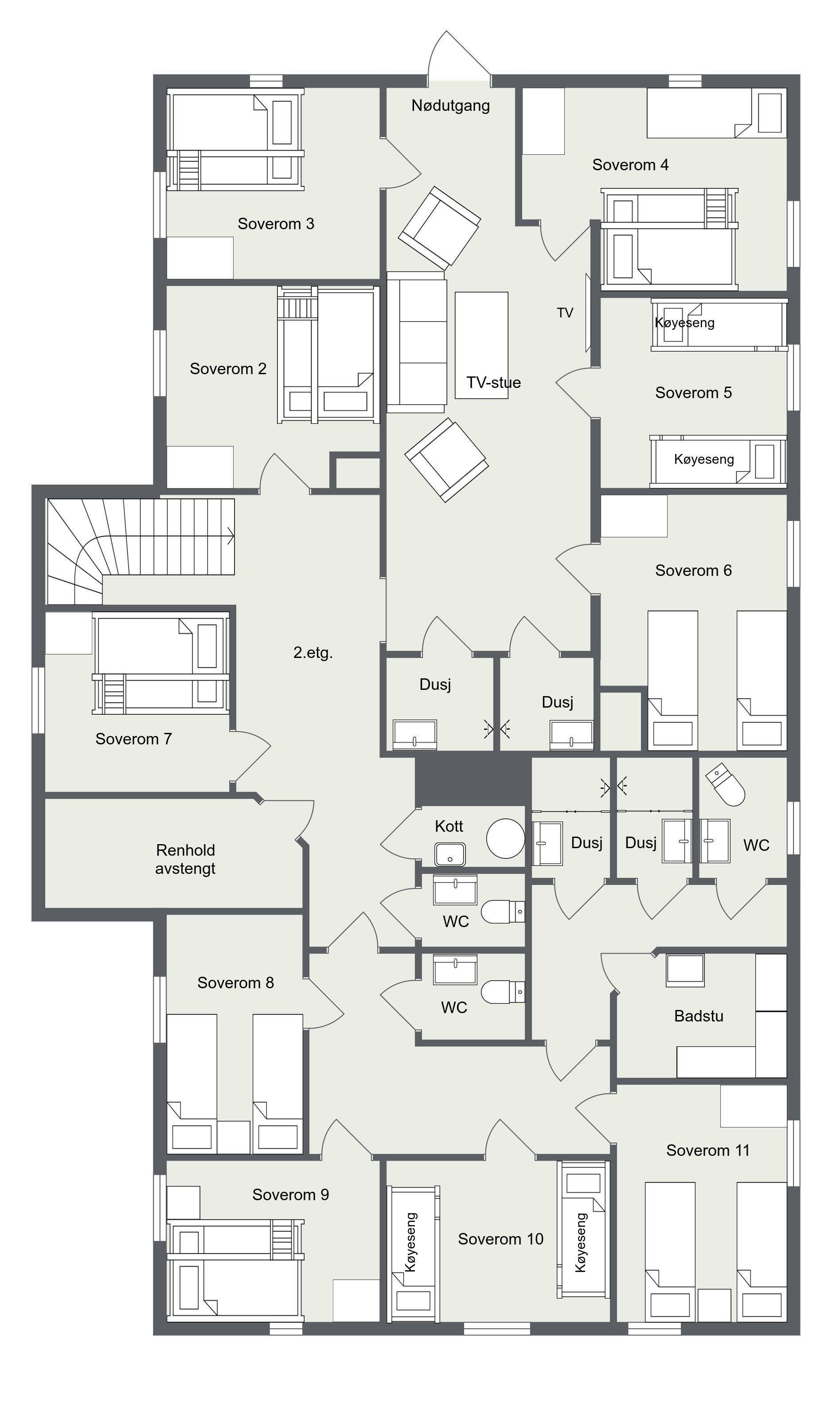 floor plan Låven hafjell