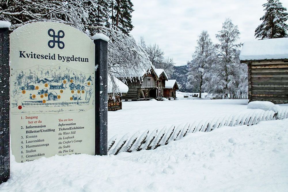 vinter på Kviteseid bygdetun