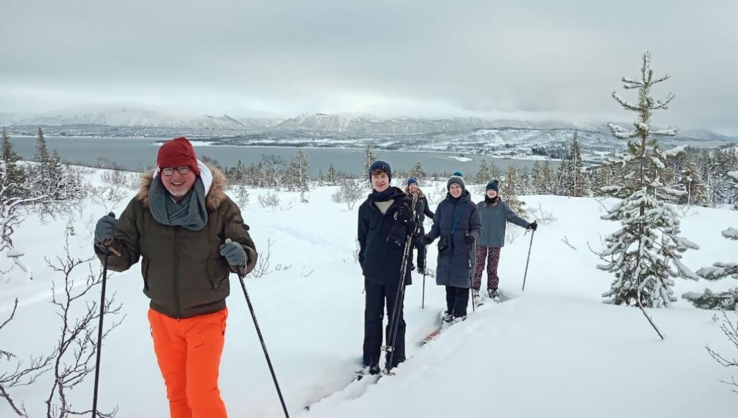 Guests pose for a photo