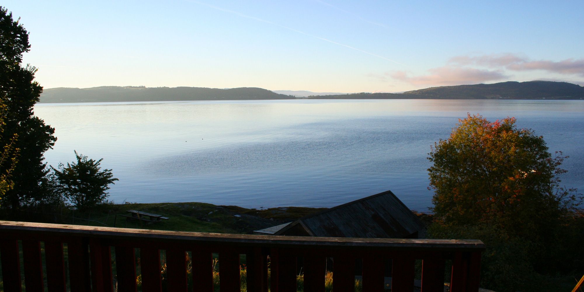 Skarnsundet Hytte: fjordutsikt