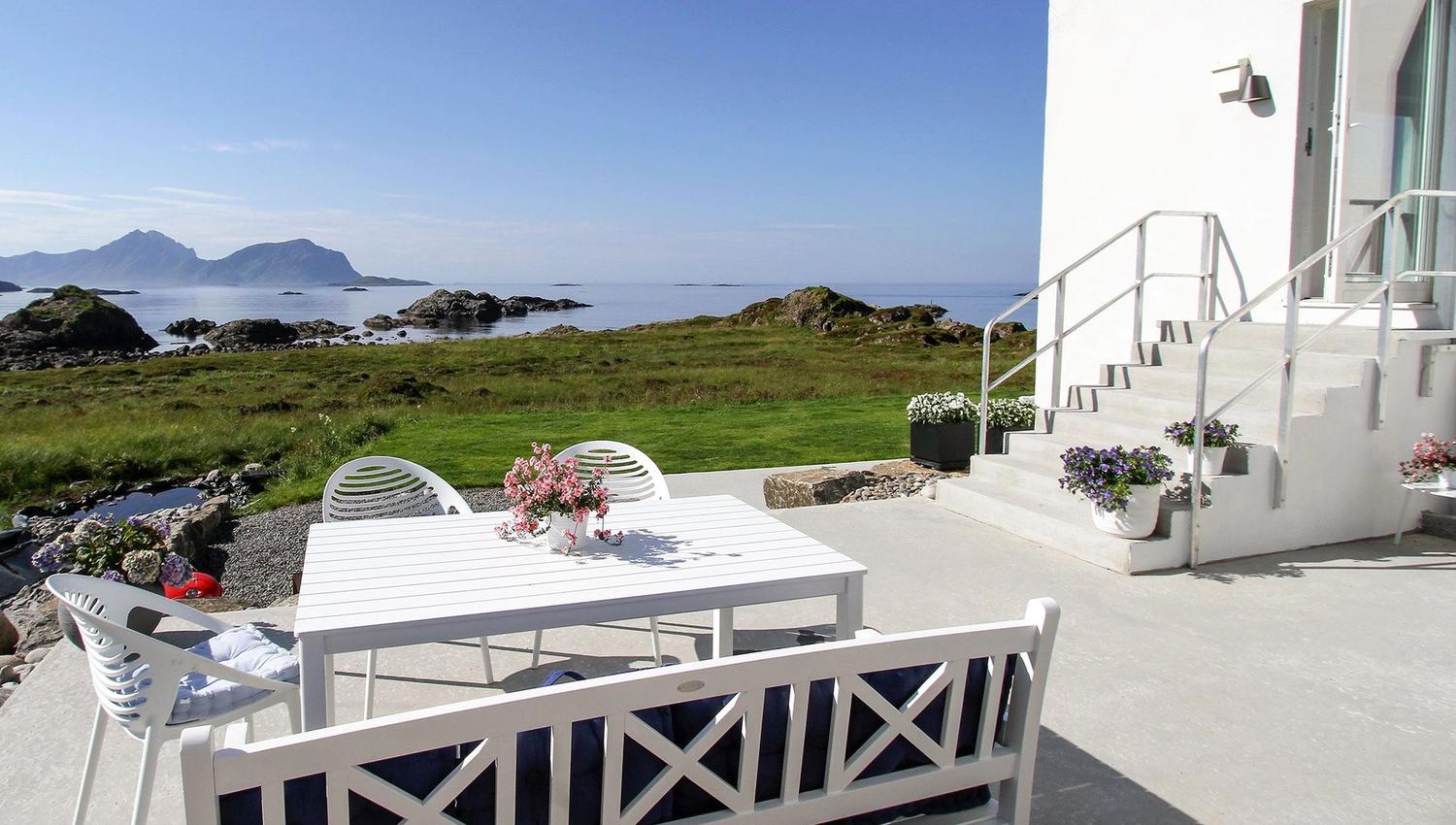 Huset på Skåltofta terrasse og uteområde