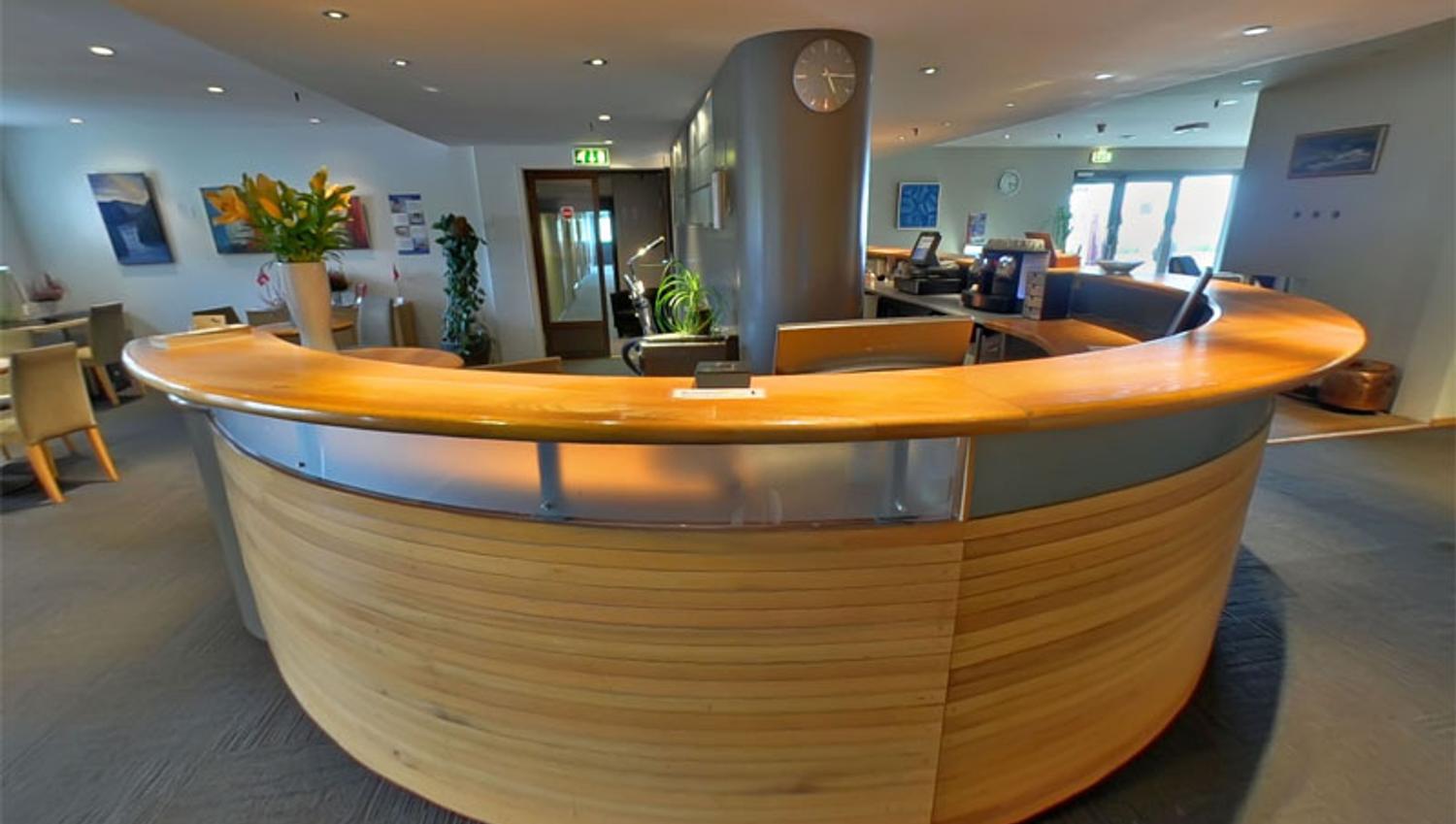 Resepsjonen i Ventilene Viste Strandhotell