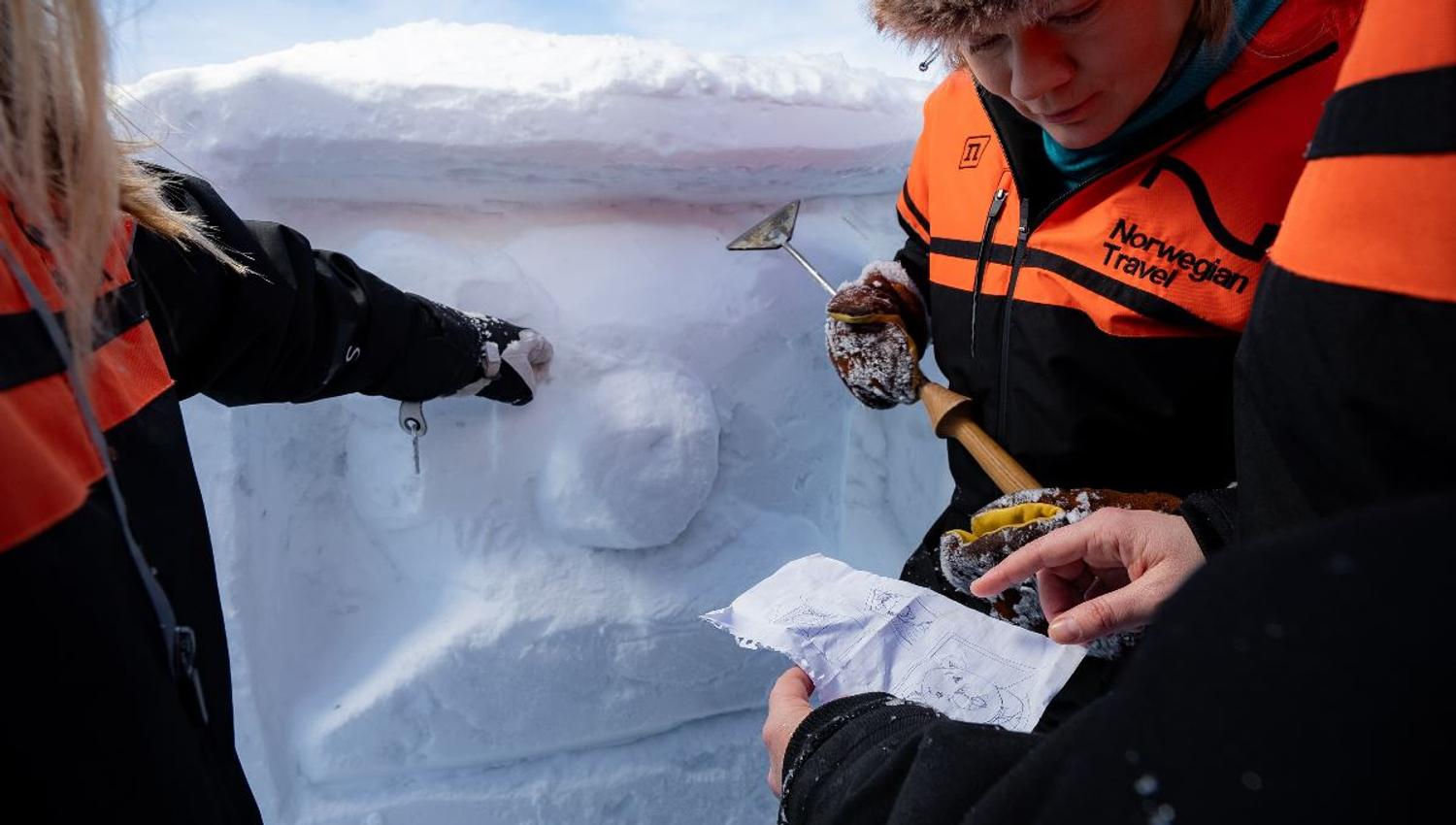 Skulpering i snøen