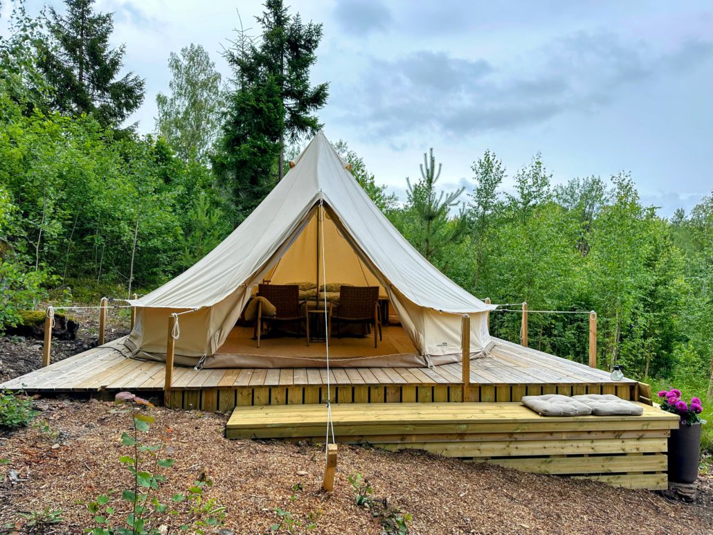 glamping telt hos Mikrohyttene