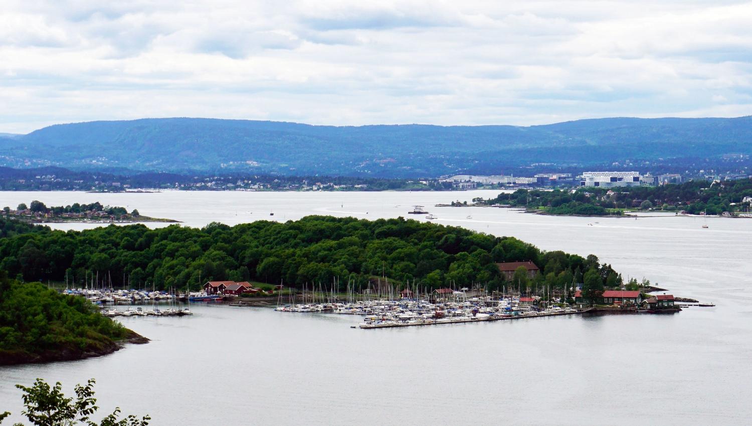 Luftbilde av Hovedøya.
