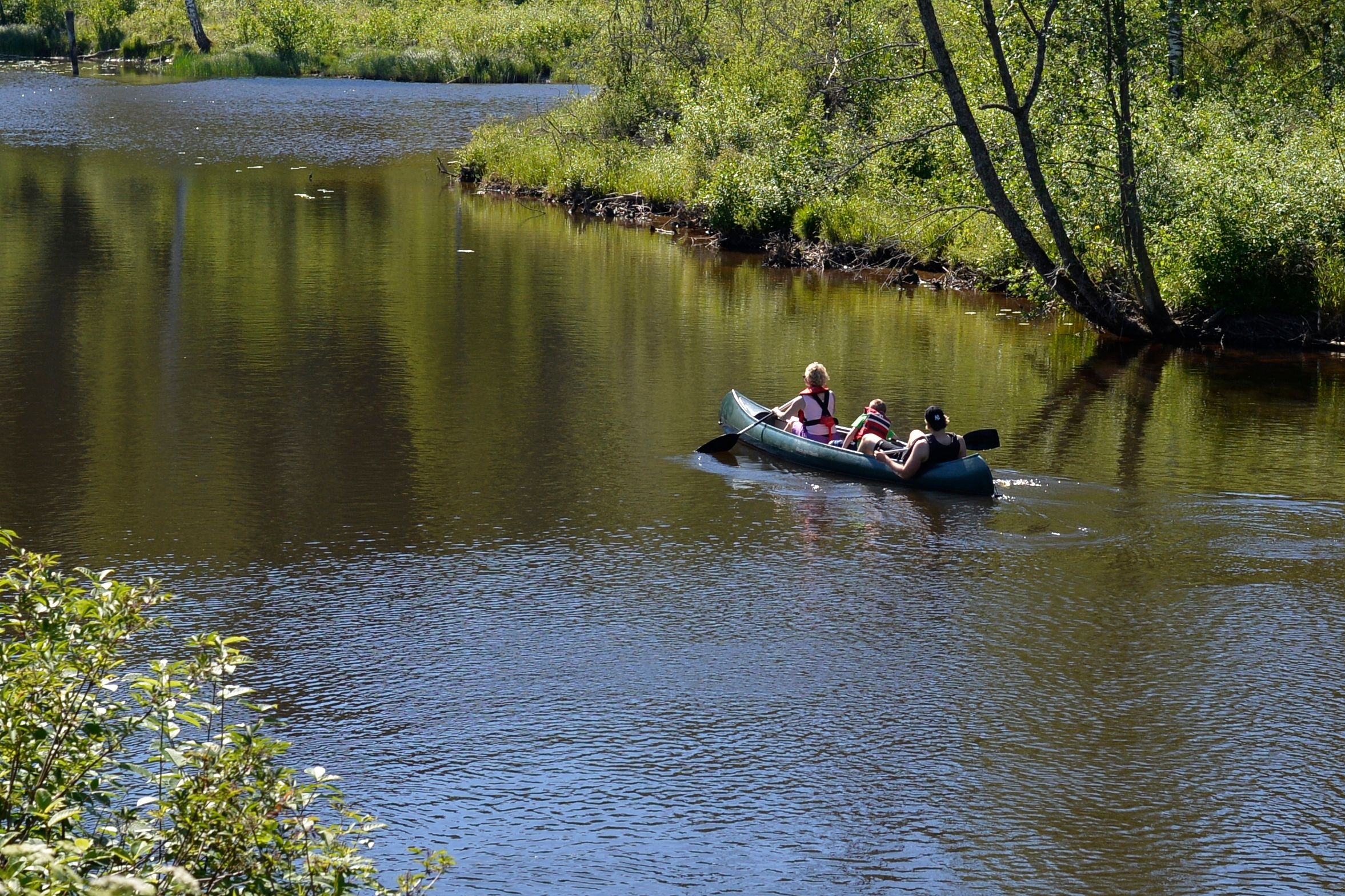Kanopadling på vannet