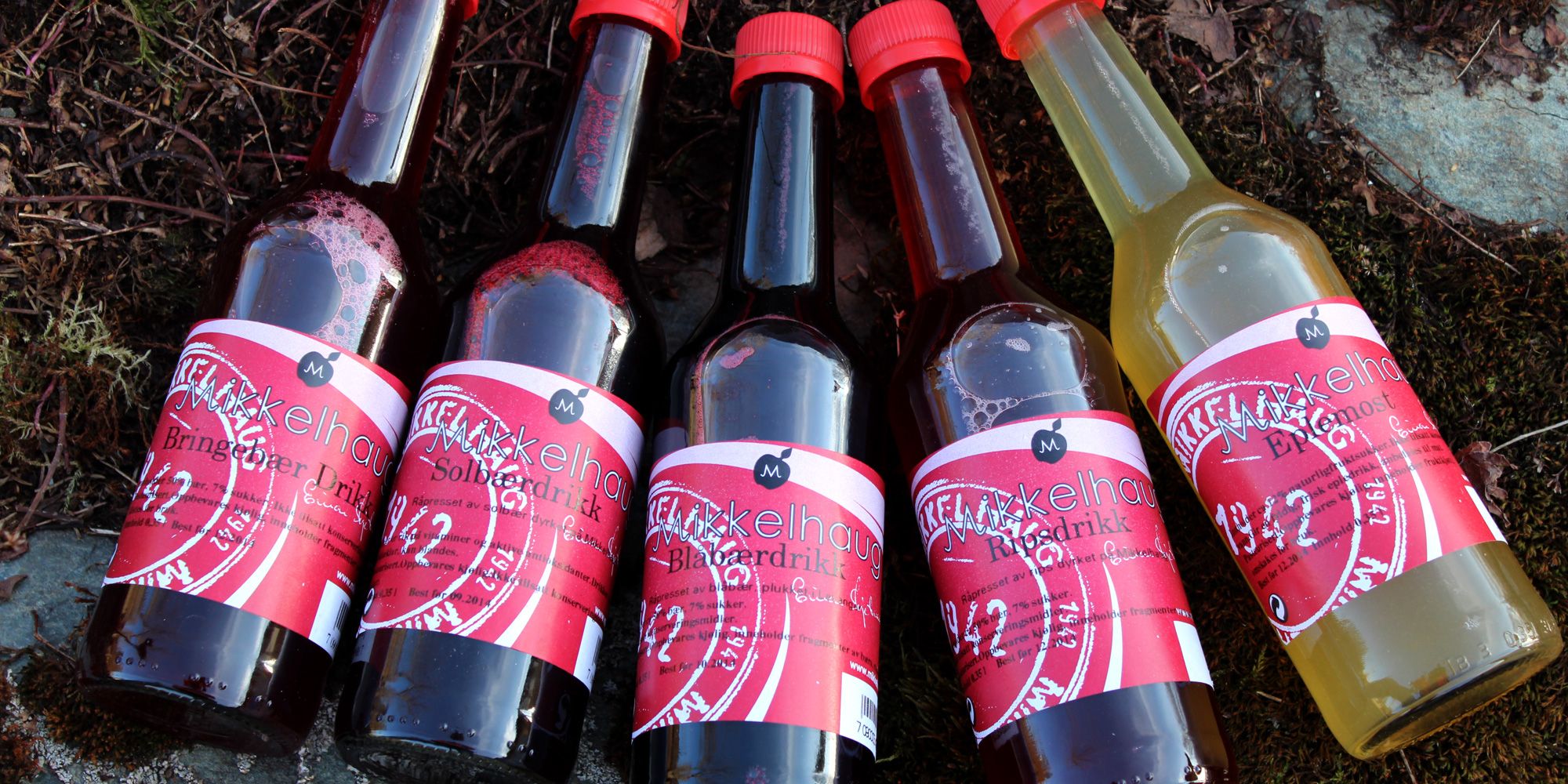 Eplemost og andre sorter fra Mikkelhaug