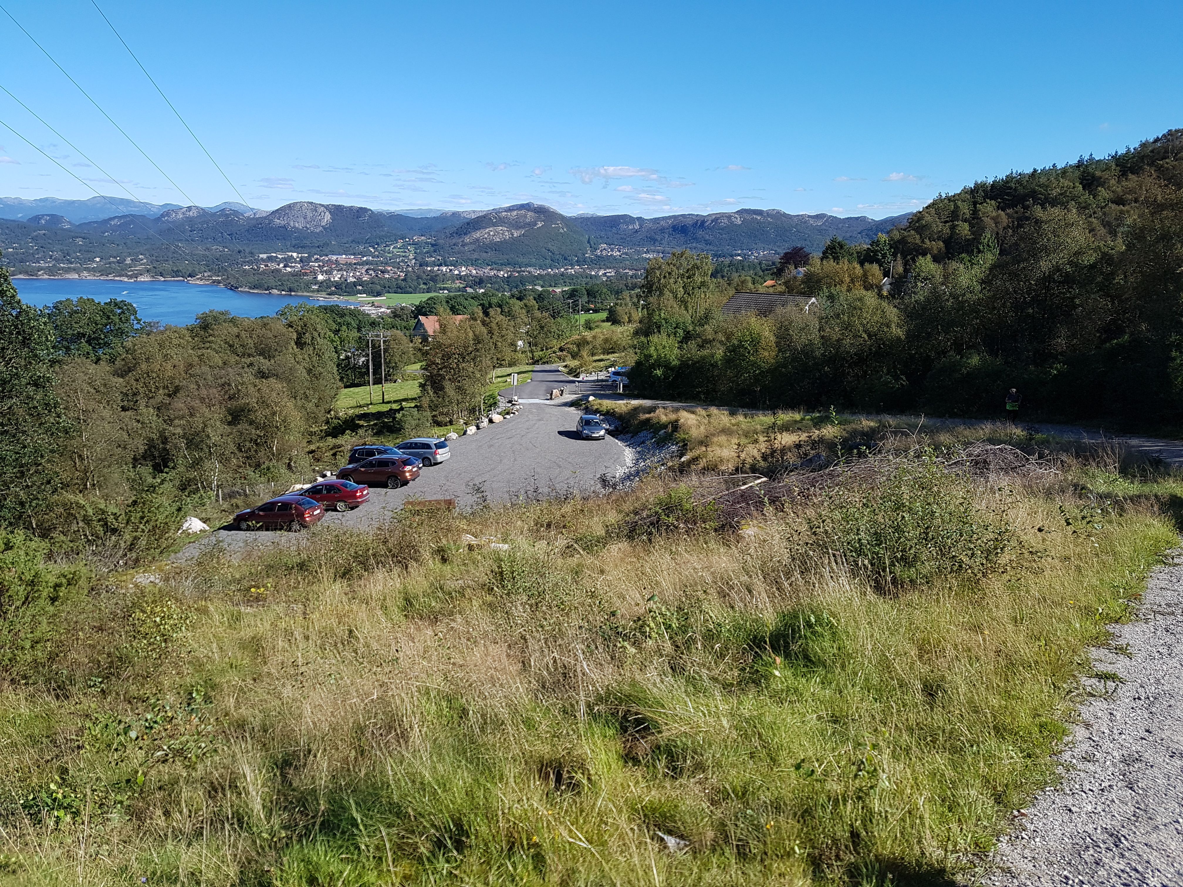 Parkeringen ved Lifjell, 20 minutt fra Sandnes