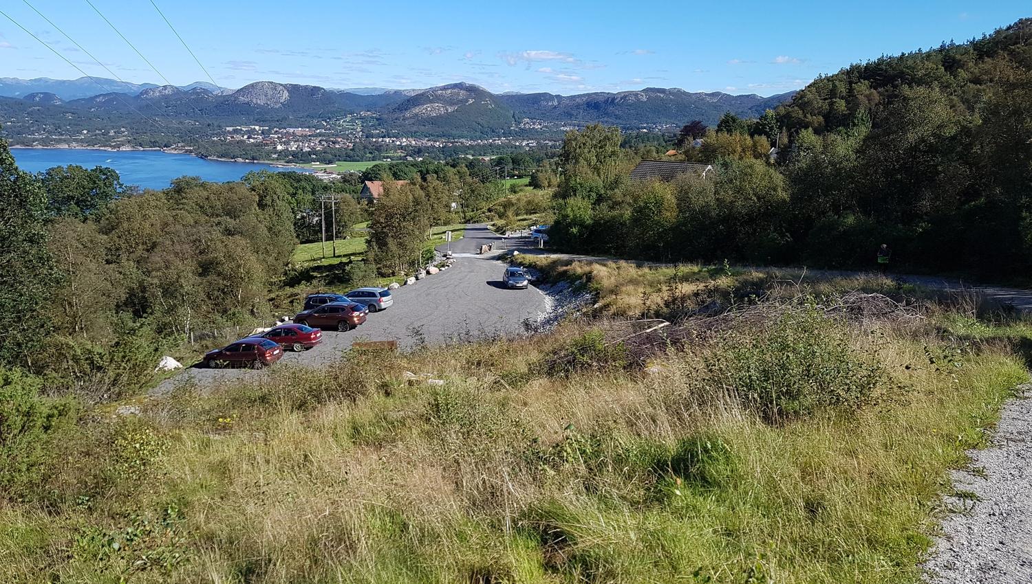 Parkeringen ved Lifjell, 20 minutt fra Sandnes