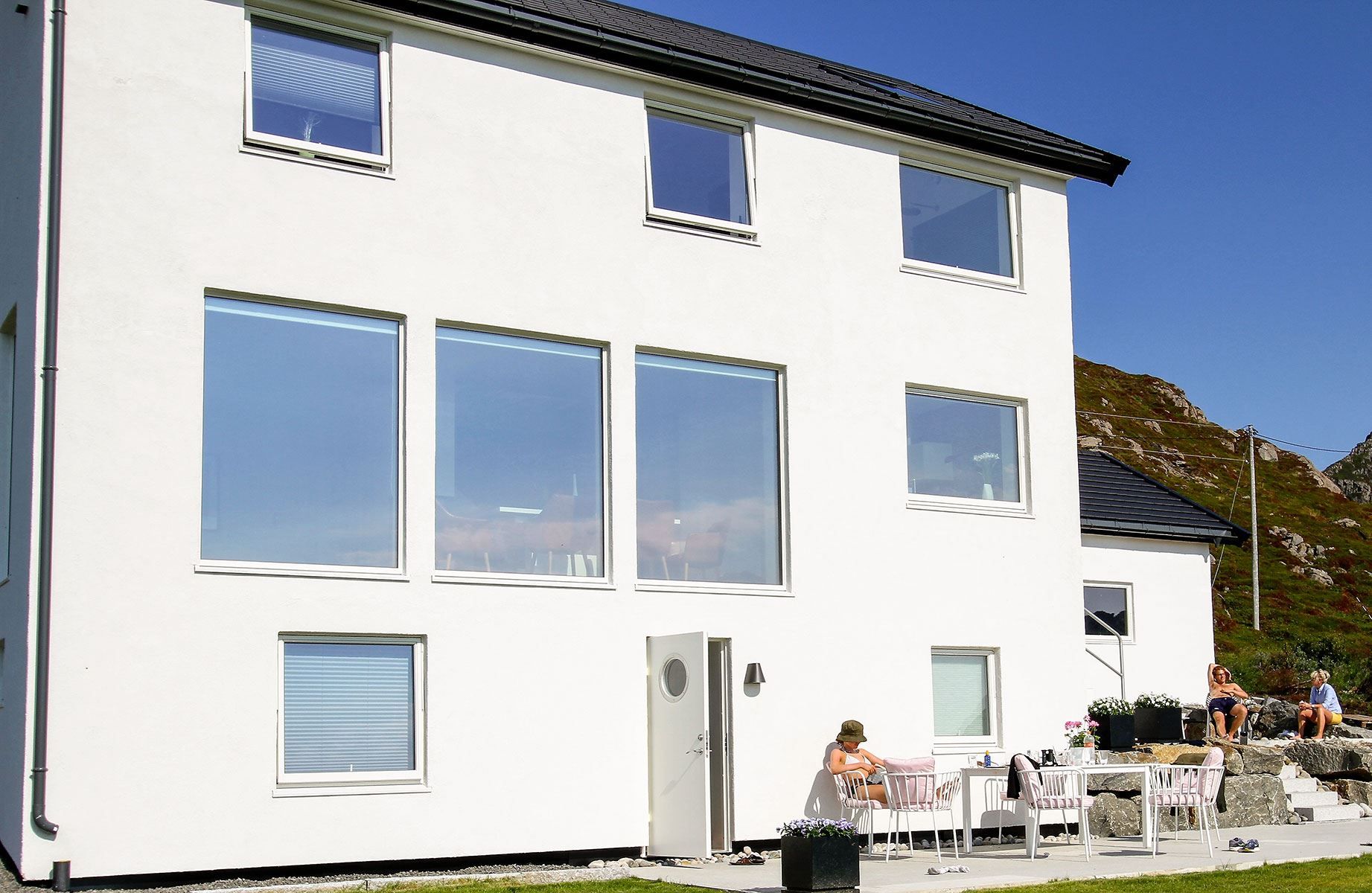 Huset på Skåltofta terrasse og uteområde