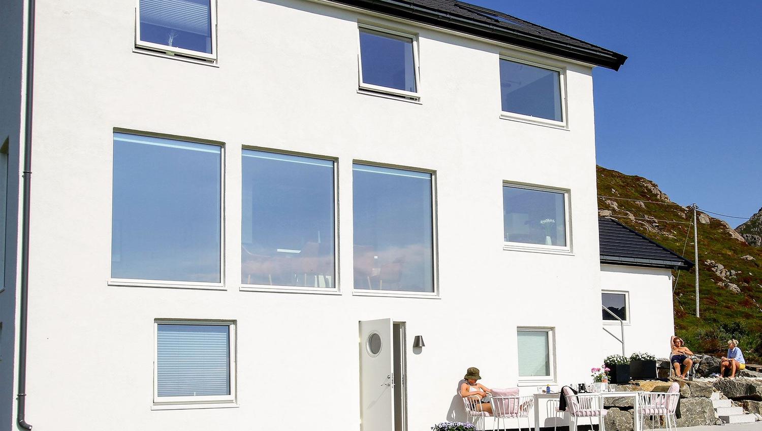 Huset på Skåltofta terrasse og uteområde